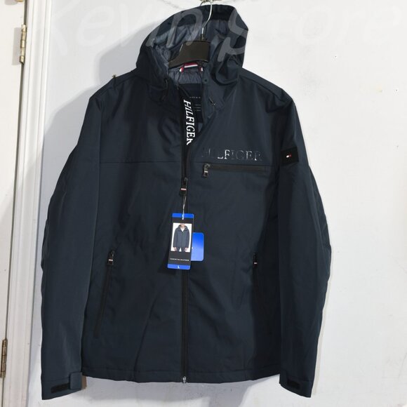 Blue- Tommy Hilfiger Men's Performance Jacket - Picture 1 of 8